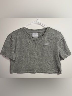 AllFenix Heather Gray 100% Cropped Short Sleeve Tee - Size XS